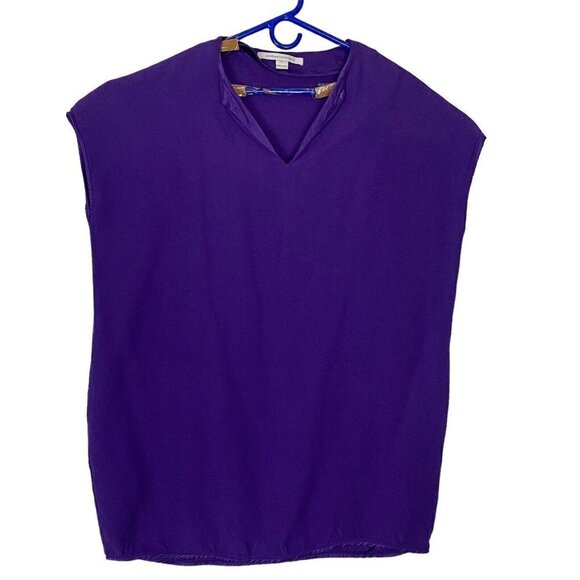 DIANE VON FURSTENBERG Tunic V Neck Dress Purple M 11-11 - Picture 5 of 12